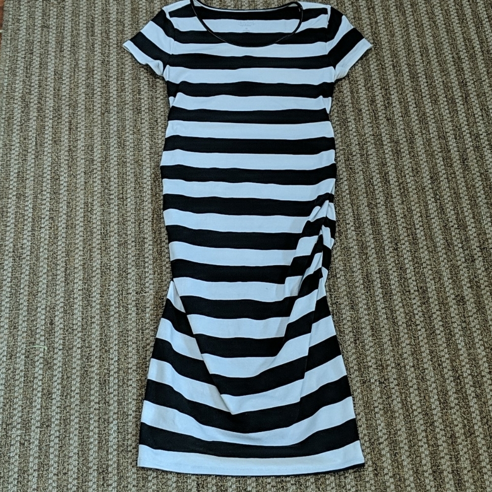 Isabel Maternity Ruched Midi Dress XS
